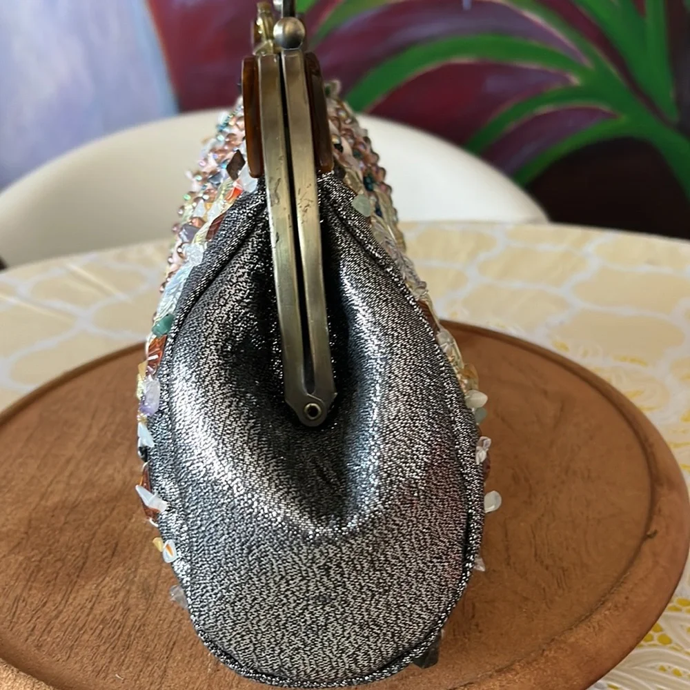 Vintage Repo Lucite Beaded Colorful Bag - Picture 10 of 11